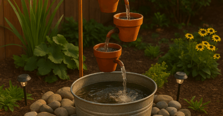 ⚙️How to Make a Backyard Water Feature with Recycled Items