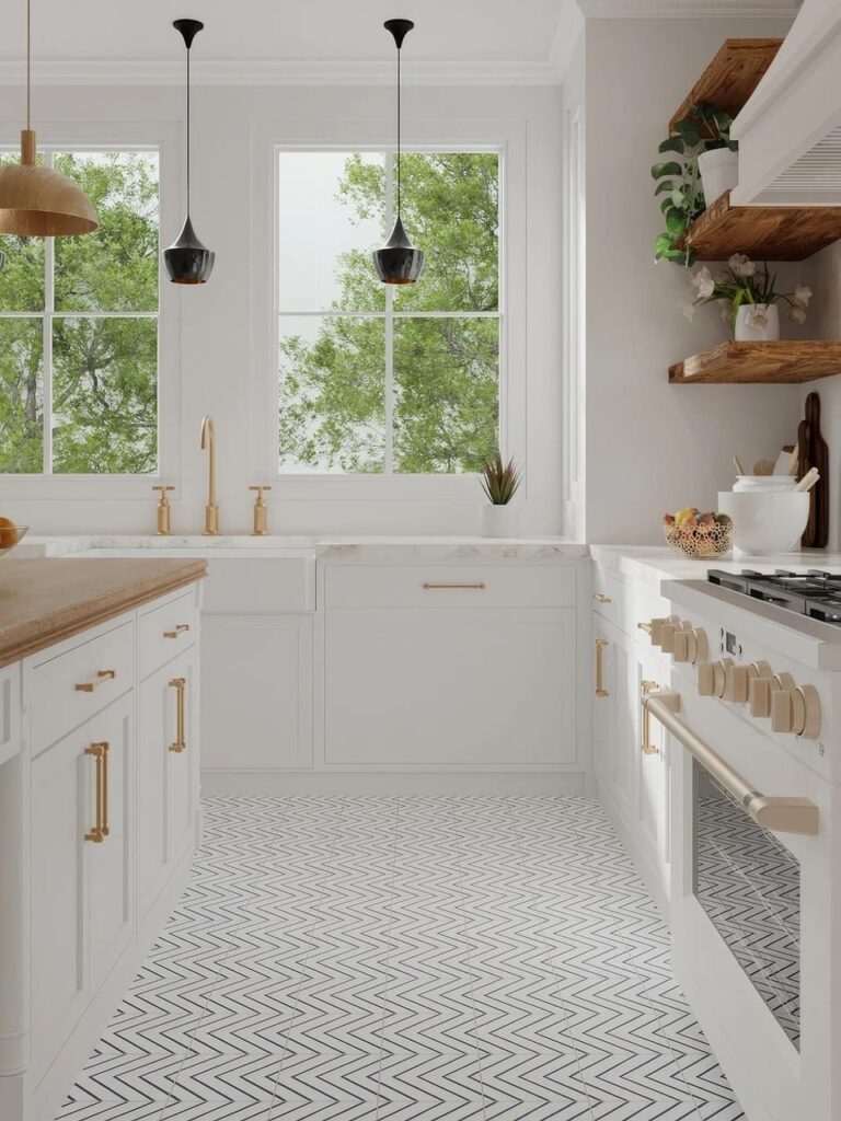 Modern kitchen prep station with cutting boards and fresh vegetables for healthy meal preparation